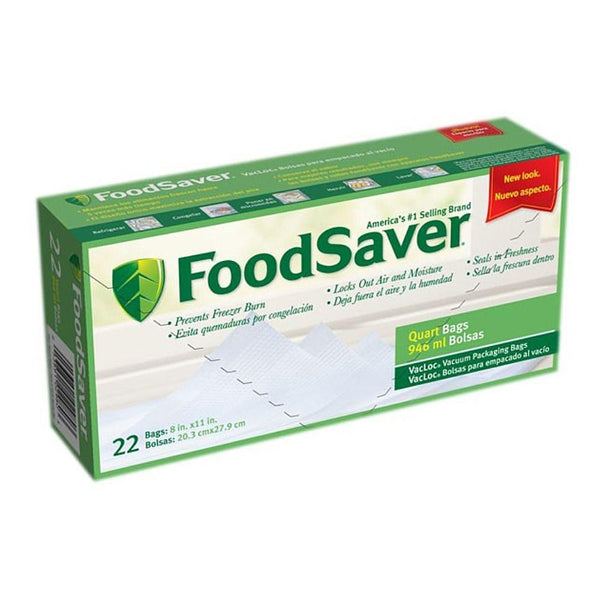 Foodsaver 1-Quart Vacuum Packaging Re-usable Bags - 22-count
