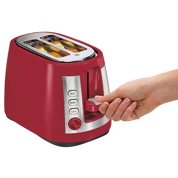Hamilton Beach Red Ensemble Extra Wide 2-Slice Toaster with Storage cord